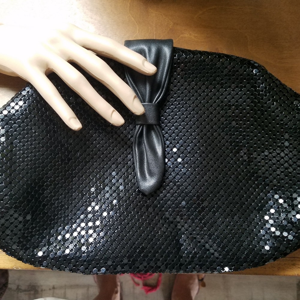 Vintage Black Metallic Mesh Pocketbook